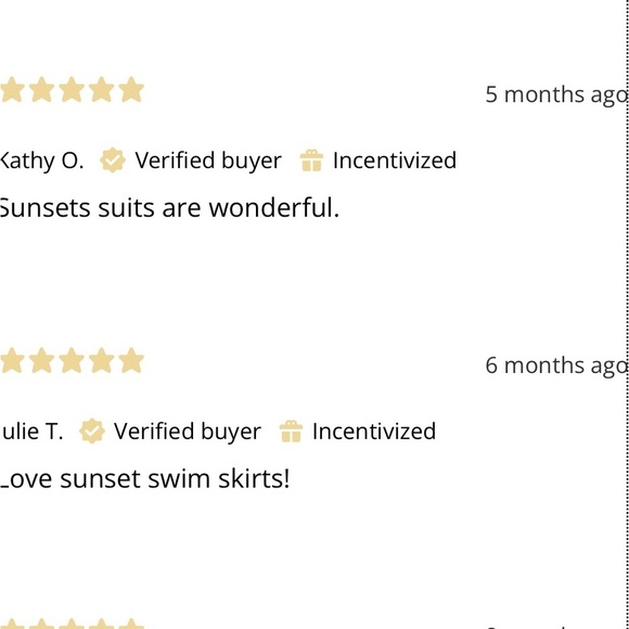 NWT Black Sunsets Sporty Swim Skirt Size Small - Picture 10 of 12